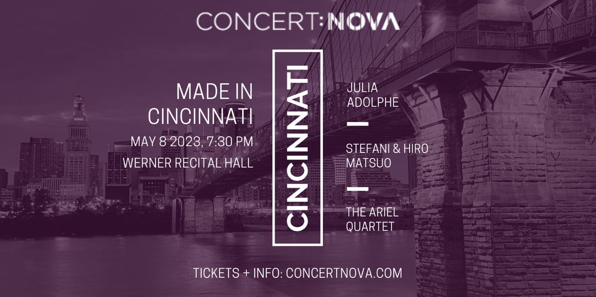 looking forward to Monday <a href="/UC_CCM/">CCM @ Univ of Cinti</a> <a href="/MKIartists/">MKI Artists</a>