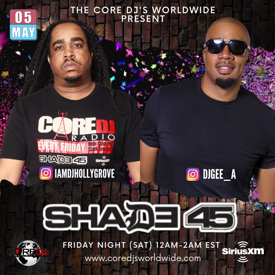 iAmDJHollygrove's tweet photo. Live on #CoreDJRadio show on @shade45 rn!!! For the next hour https://t.co/XoFmo1Qw7Q