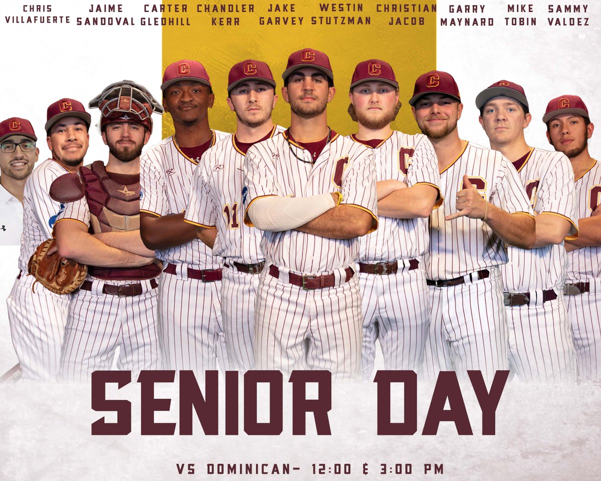 CUCbaseball's tweet photo. One last time at The Thunderdome for the season and what better way to end than taking on our Division St. Rivals and honoring our 10 seniors?

Senior Day Ceremony starts at 11:00.
First Pitch at 12:00.

You're not gonna want to miss this.

💻: https://t.co/z9QC2AMpBn https://t.co/jYXx2NdukV