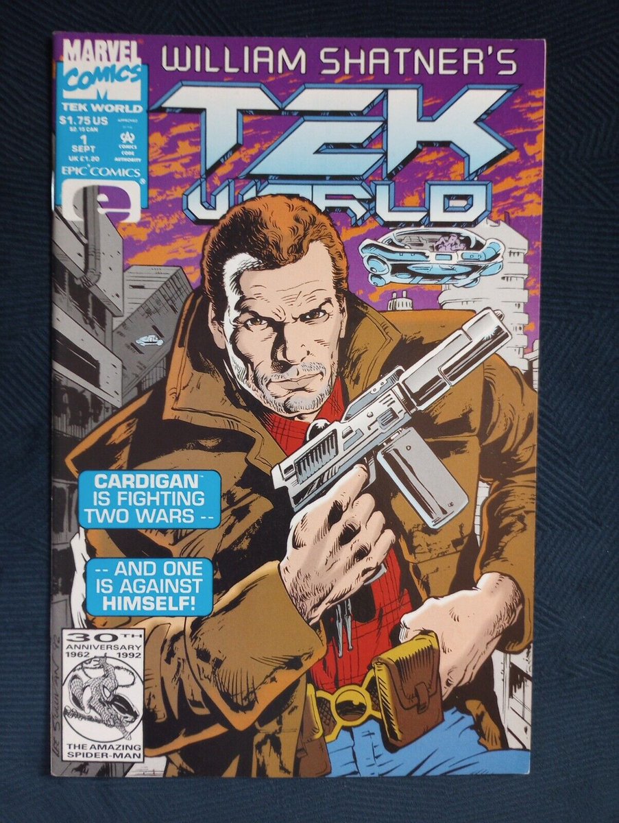 MEarthprime's tweet photo. @OakhurstStudios Have the movies, tv series book, comic books & Trading cards based on @WilliamShatner #TekWorld. Somebody needs to reair them. https://t.co/8jAjCe2WZ9