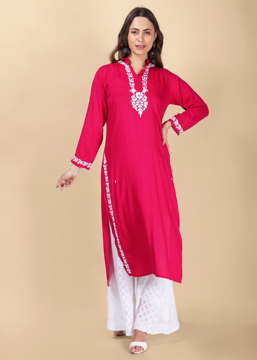 Radiate elegance effortlessly with this Ryon Hand Embroided Lucknow Chikankari Pink Straight Kurta! 🌸✨
Step into sheer elegance and capture hearts with this simply stunning piece! 💕👗 #ChikankariMagic #PinkPerfection #ElegantSimplicity