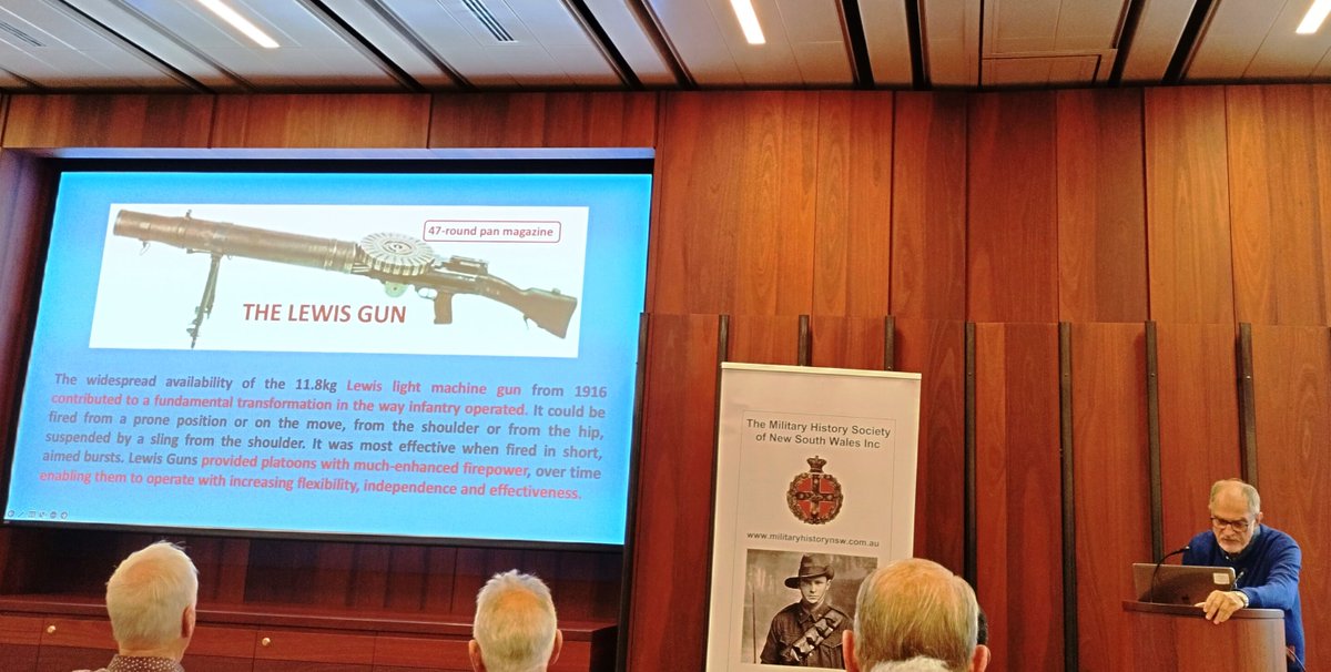 MHS_NSW's tweet photo. Scene from our absorbing lecture this morning at Anzac Memorial Hyde Park where Dr David Martin spoke on "The British Army's Steep and Bloody 'Learning Curve': which facilitated the AIF becoming such an effective fighting force on the Western Front in 1918".

#Sydney #NSW #nswpol https://t.co/DCs2DKtAaD