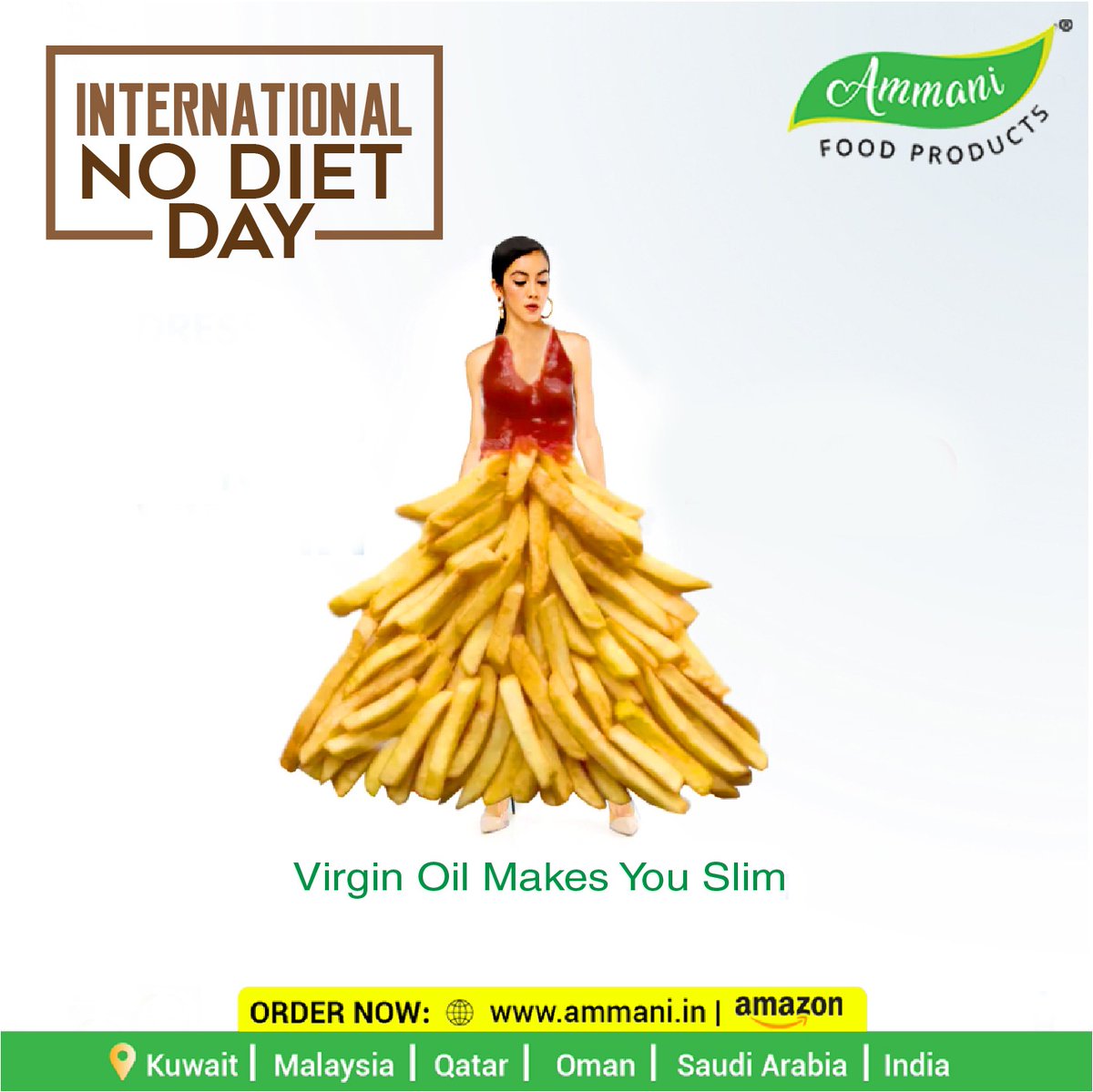 ammanifoods's tweet photo. Let's celebrate the natural beauty of our bodies on this International No Diet Day. Ammani India wishes you a day of self-love and acceptance!

#nodiet #healthyfood #healthy #healthyliving #fitness

For more details please contact:
80125 75717 / 80125 75727

#Ammani https://t.co/zFDhKwgOHj