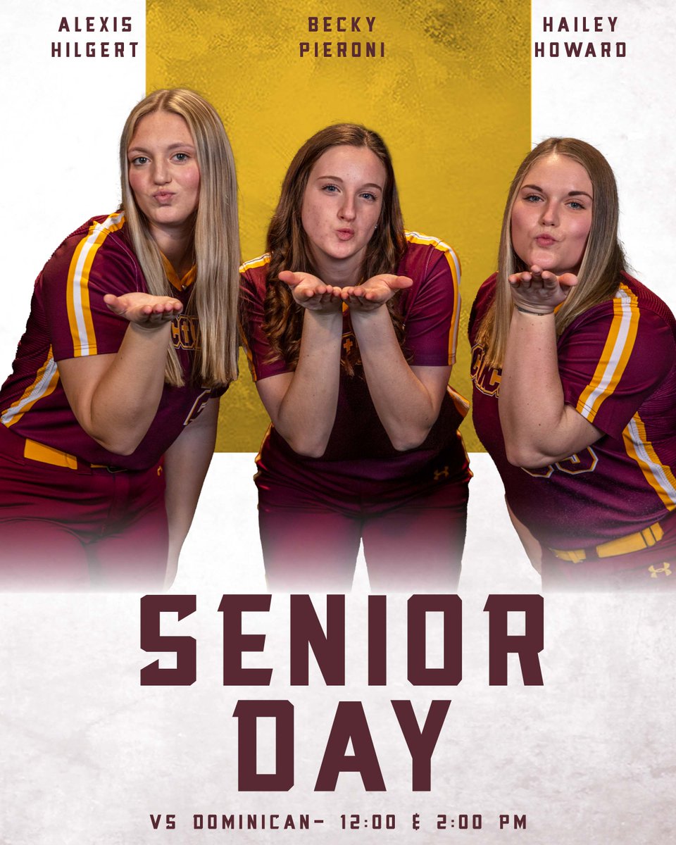 cucsoftball's tweet photo. One last time at home for the season.

Today's for these three.

💻: https://t.co/koGkcrtf5w https://t.co/XEI2zoksIp