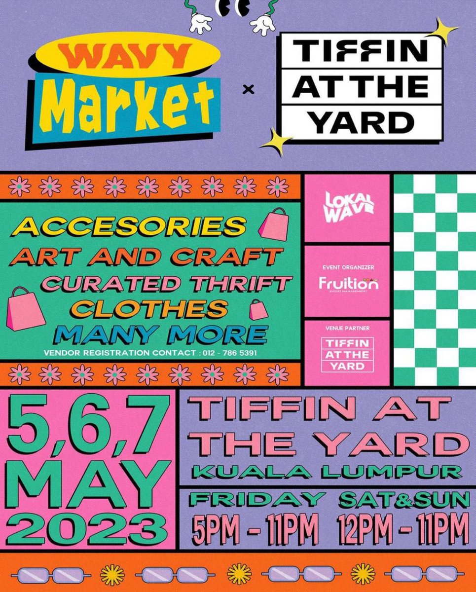 kaypohmedia's tweet photo. 5. Wavy Market 📍 Tiffin, Sentul Depot. 💵 Free entrance 

6. Saturday Night Laughs 📍 The Ark Space 💵 RM 35

7. Cafe Bar  Collaboration 📍 Airhub 💵 Free entrance

8. Sunny Side Up Market 📍 Slate at the Row 💵  Free entrance https://t.co/KHb3LIGkYR