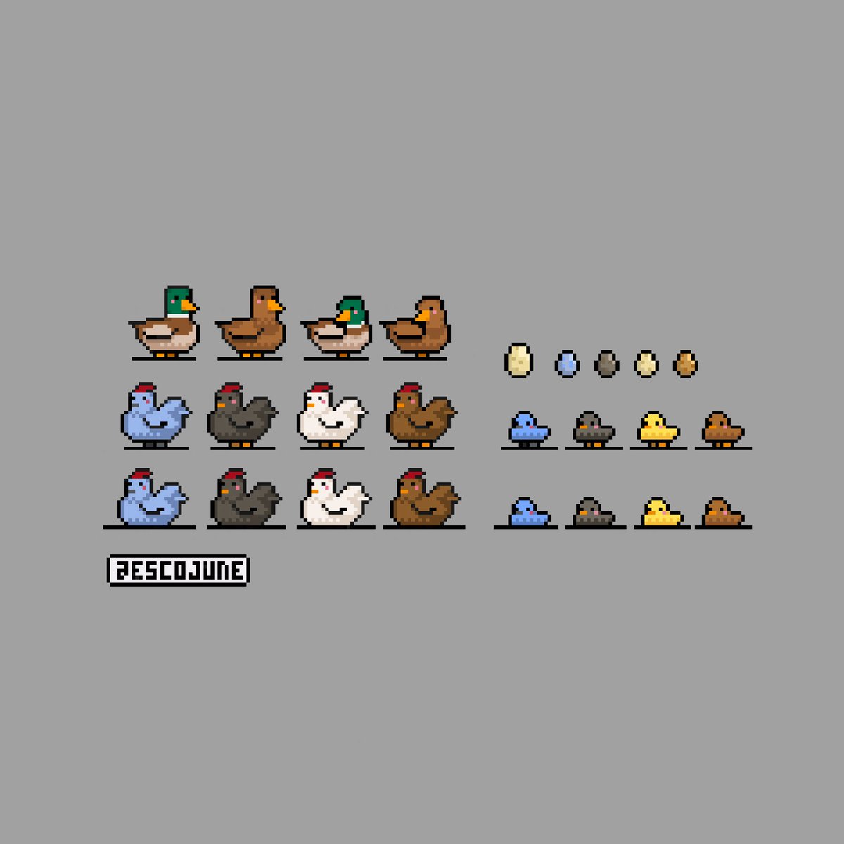 ESCOJUNE's tweet image. Look at all those chickens ! 

#pixelart #pixelchallenge #pixelartist #pixelchicken #chicken #duck #duckart #chick #pixel_ig #farm #pixelfarm #escojunepixel #pixelartwork #pixelarts