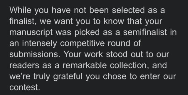 I’m feeling so very grateful my chapbook was worthy to be picked as a semifinalist in @buttonpoetry’s 2022 chapbook contest. And a huge congrats to all the finalists!🥂 

#amwriting #poetrycommunity #WritingCommunity