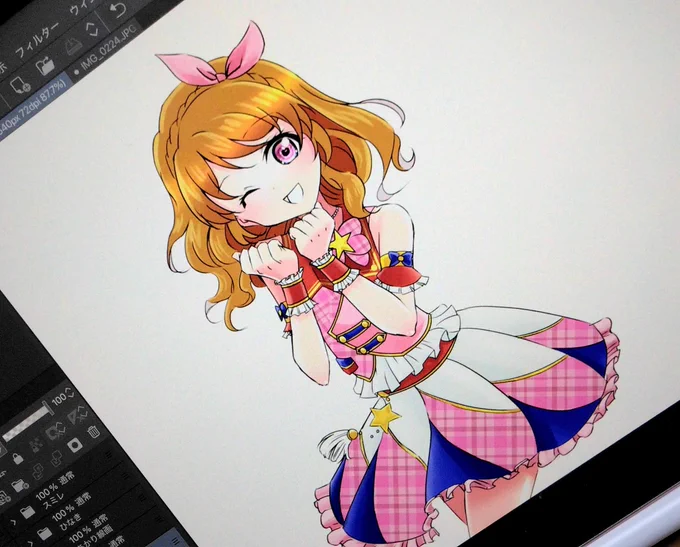 髪の描き込みどこまでやろうかなって迷ってる