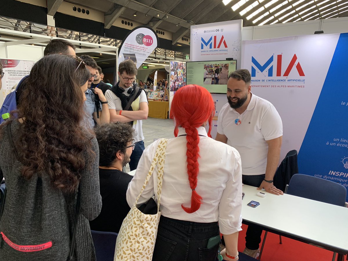 Maison_IA's tweet photo. 📢 Retrouvez l’équipe de la MIA ce week-end au @PlayAzur Festival #PAF2023🦾

🧠Venez comprendre ce qu’est l’#IA
🤖Découvrir l'analyse d'image #computervision
🎨Expérimenter tout en vous amusant #memories #escapecard #canvas

📍 Stand n°16

➕d'infos https://t.co/s9IK8P6l42 https://t.co/mfRHQb7FOG