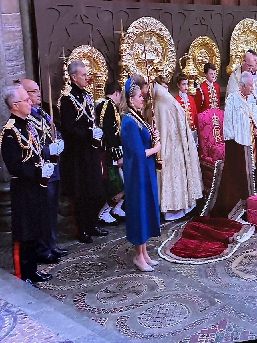 Lgbt_lawyer's tweet photo. This might all be a bit much but Penny Mordaunt is absolutely serving it as sword bearer. 

She wins this week’s runway challenge.

#Coronation https://t.co/SscdKPdlJS