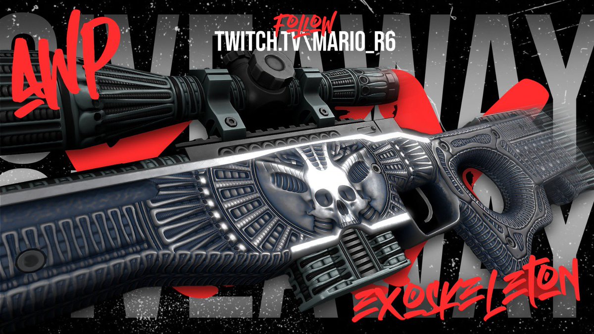 ‼️GIVEAWAY‼️

Giving away a MW AWP Exoskeleton 

How to win
✅ Like, Retweet &amp; tag 2 friends
✅ Follow mario on twitch 
twitch.tv/mario_r6s
✅When done comment #WeAreVdg 

Winner will be announced next weekend on <a href="/Mario_R6_/">Mario</a> twitch channel

GL to everyone

#WeAreVdg