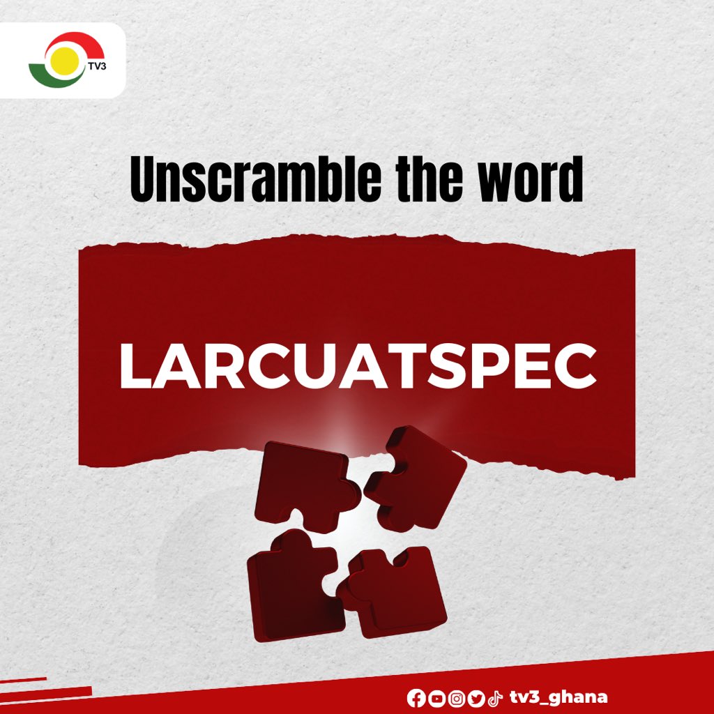 What’s the scrambled word? 😬

#TV3GH