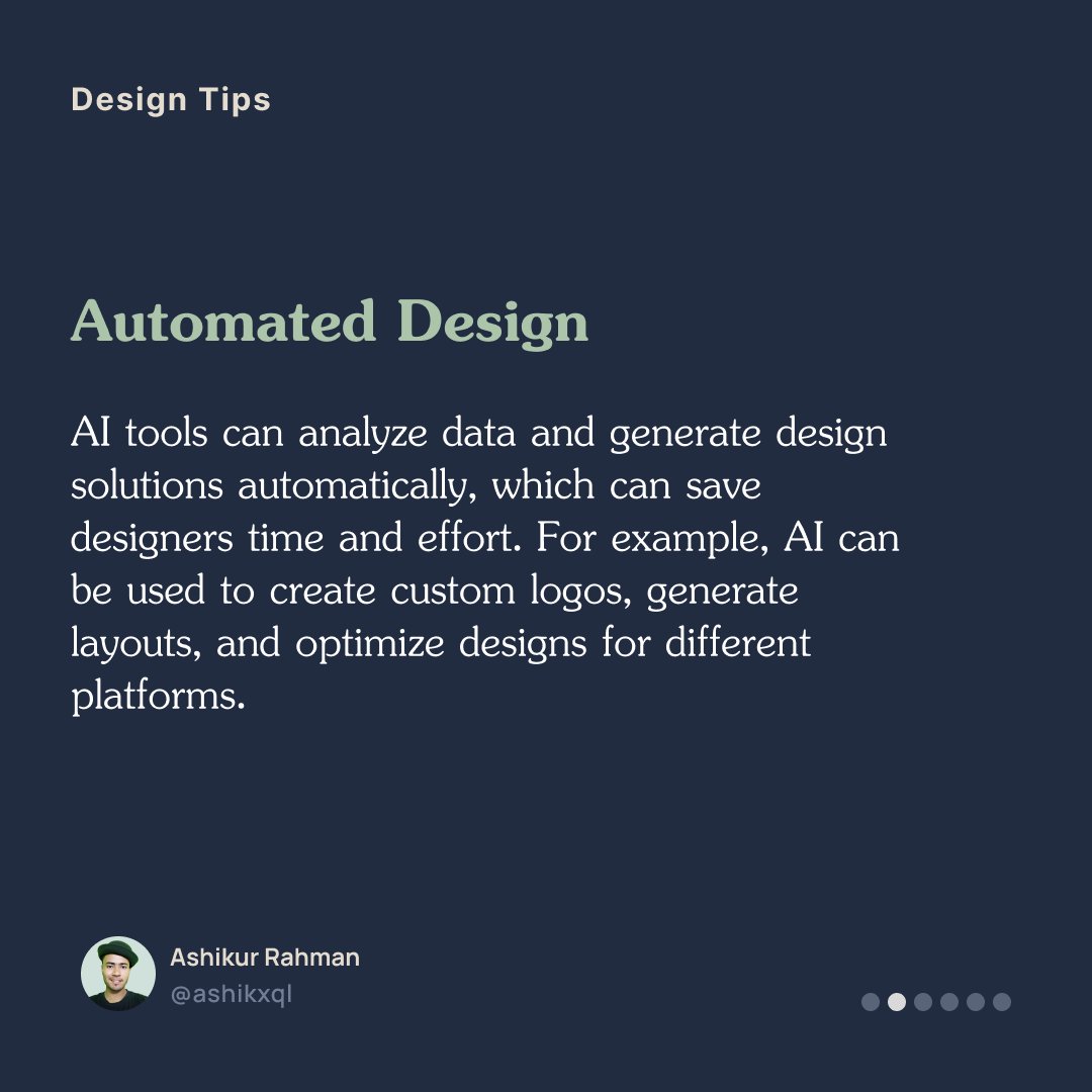 ashikxql's tweet photo. AI and the Future of Design
#aidesign #designbyai #Ai #artificialintelligence #automateddesign #designauto #designerAi #Aidesigner #designwithAi #chatgtpforDesigner #fastdesign #designergrowth https://t.co/KDkrx5LzvF