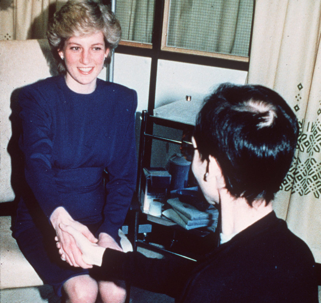 PinkNews's tweet image. Today feels like a particularly good day to share these photos of Princess Diana meeting with AIDS patients – and shaking their hands – at a time when many feared that HIV could be passed from person to person by touch. It was a hugely impactful and selfless act. #Coronation