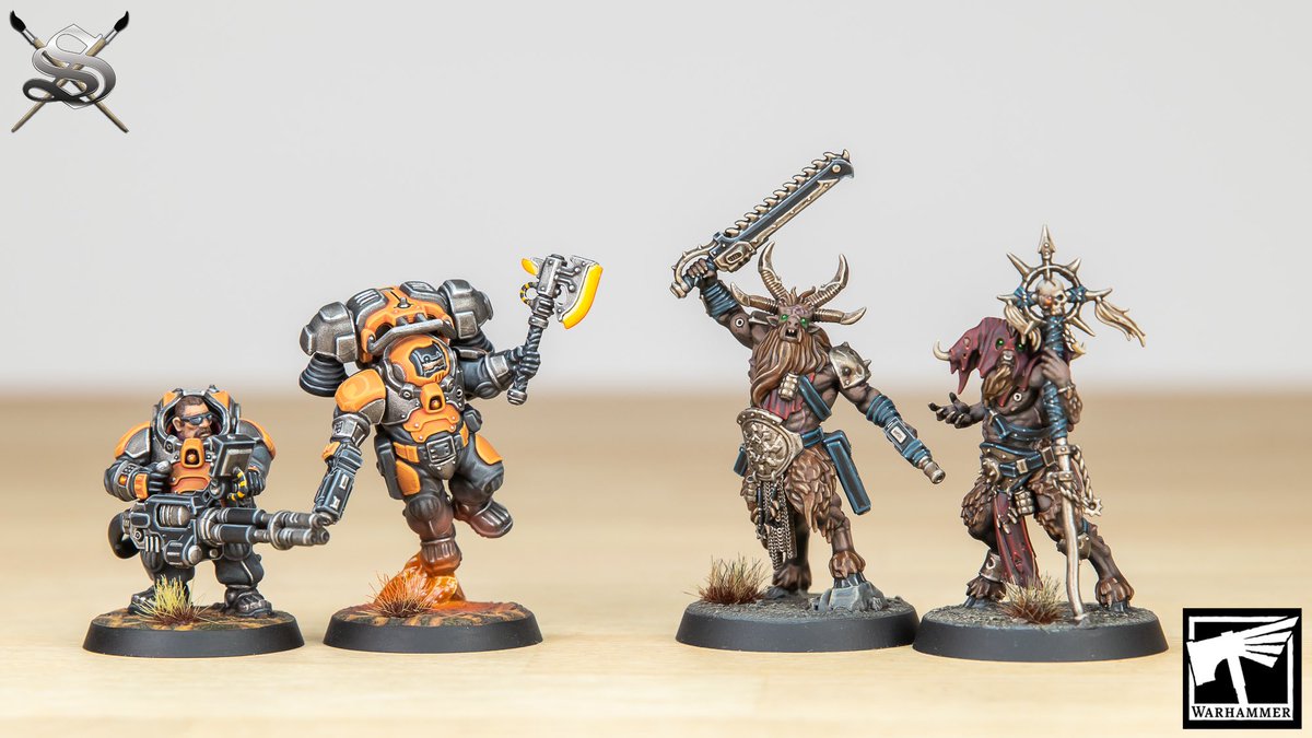 SiegeStudios's tweet photo. “THE RIGHT KYN IN THE WRONG PLACE CAN MAKE ALL THE DIFFERENCE IN THE GALAXY!” Here’s some of the great miniatures from the Killteam Gallowfall box! 

Thanks to @warhammer for sending us the awesome Killteam Gallowfall box to paint! 

#killteamgallowfall #ad #paidpartnership https://t.co/SdVGSAMwhZ