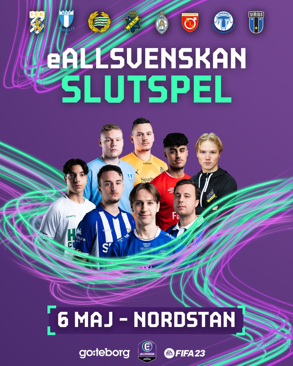 𝐃𝐀𝐆𝐄𝐍 Ä𝐑 𝐊𝐎𝐌𝐌𝐄𝐍! 🏆 

Säsong fem av eAllsvenskan avgörs idag. Följ på plats i Nordstan i Göteborg, Twitch, YouTube, TikTok eller via Fotboll Play.     

🖥️twitch.tv/eallsvenskan 
📲tiktok.com/@eallsvenskan
💻youtube.com/watch?v=Y19sTt 
📺fotbollplay.se/livestream/app…
#göteborg