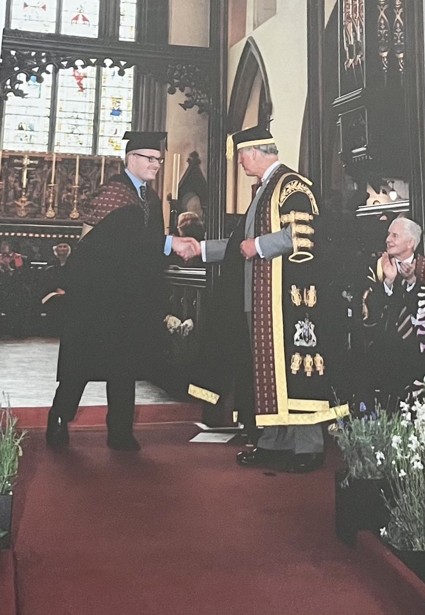 Atkins2Mark's tweet photo. All the best for you reign. Pleasure to receive my degree certificate from His Majesty. https://t.co/ALIsJG5xUC