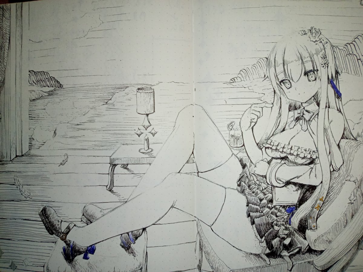 ノートにしてた落書き、それにしてもフリクションペン便利ねぇ