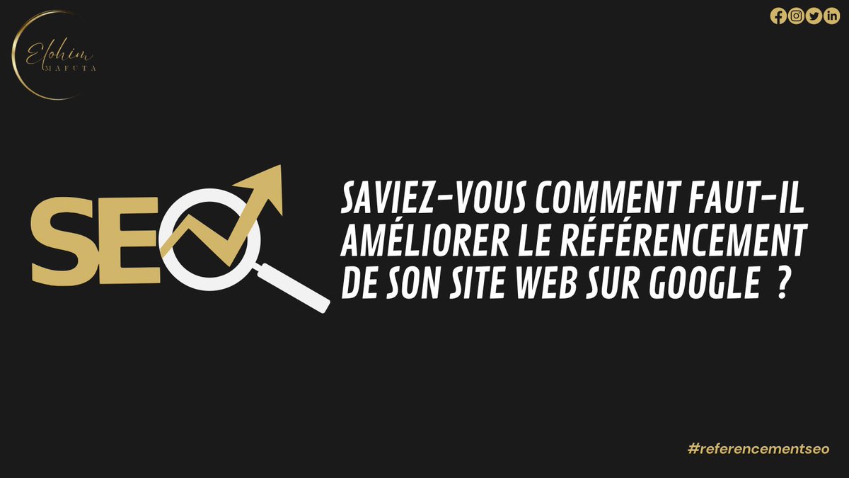 elohim_maf's tweet photo. Le #SEO consiste à déployer des correctifs techniques et sémantiques pour faire monter plus facilement les pages du site de votre entreprise sur la première page de #Google.
#referencementseo #internet https://t.co/WPIMukBP7a