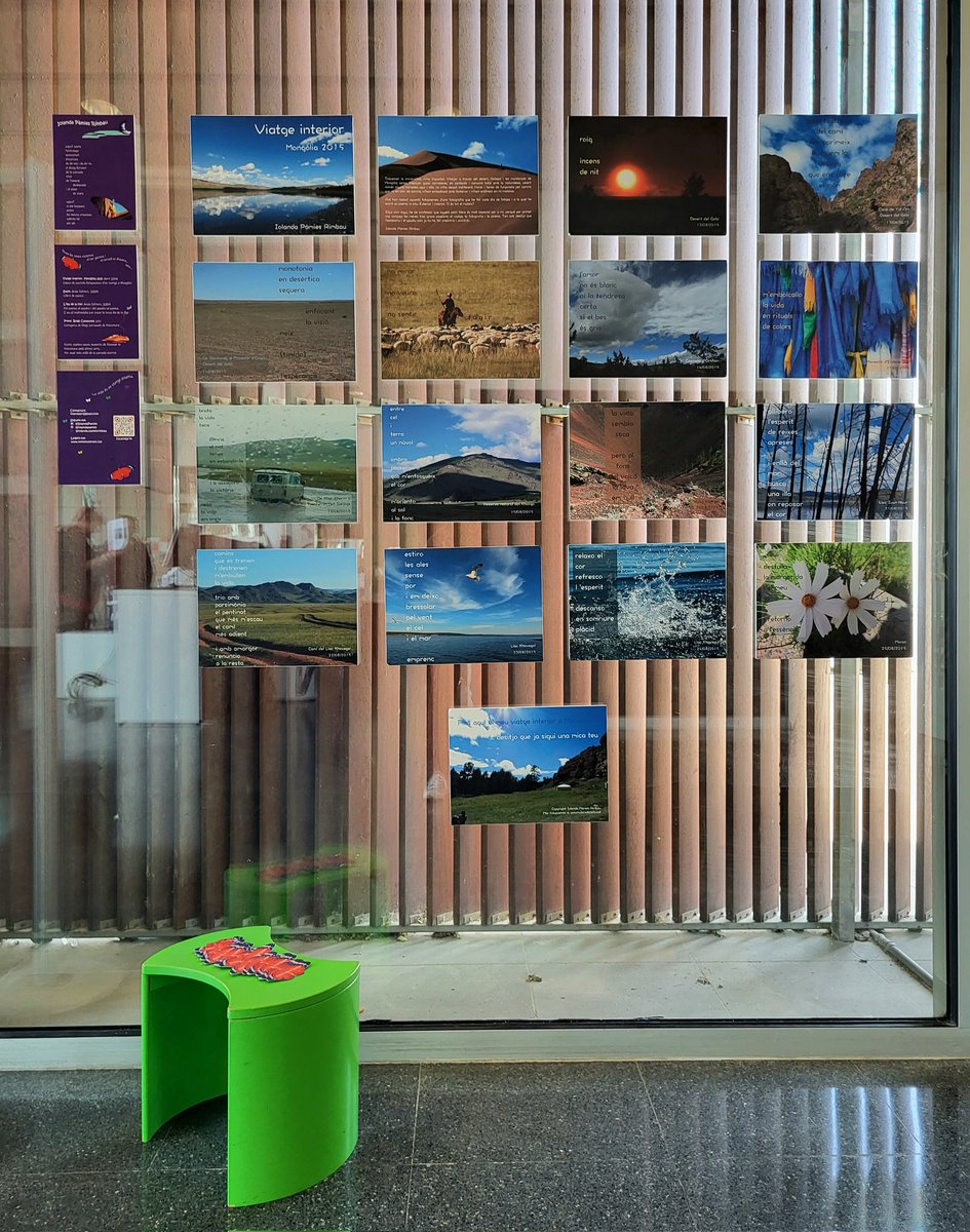 IolandaPamies's tweet photo. ☺️☺️
Feliç!!!

Durant aquest mes podeu veure la meva expo de fotopoemes 'Viatge interior. Mongólia 2015' a la Biblioteca Ernest Lluch i Martin de Vilassar de Mar @Biblioteca_VdM  

#creacio #creant #poesia #fotografia https://t.co/yY93lS0wbg