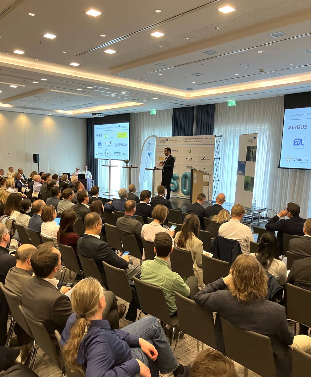 UAEinBerlin's tweet photo. H.E. Ahmed Alattar @VAEAMBDE represented the #UAE 🇦🇪 in the "Global Perspectives towards Sustainable Aviation" panel at the #Aireg Sustainable Aviation Fuels Conference 2023 in #Berlin, highlighting the UAE’s efforts to become the regional hub for #SAF. https://t.co/ubsKyn4tcH