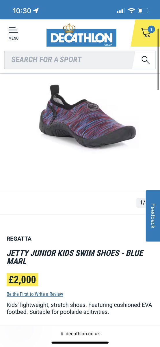 christieleannex's tweet photo. @DecathlonUKCS think this may be a typo on the price 🤣 https://t.co/2mSwZOease