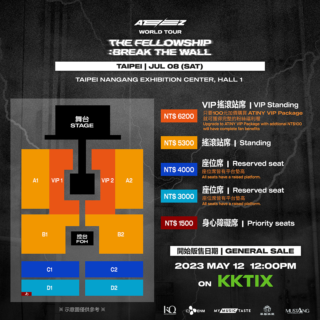 dragonartshow's tweet photo. 出道五年，韓國超人氣團體「ATEEZ」終於要獻出台灣初體驗～2023 ATEEZ WORLD TOUR [THE FELLOWSHIP : BREAK THE WALL]台北站的演唱會門票將於5月12日（星期五）中午12點在KKTIX及全家便利商店全面啟售！

https://t.co/POQx3FqxMx

#TheFellowship #Break_The_Wall #ATEEZ #에이티즈 https://t.co/TkdnRFcZLw