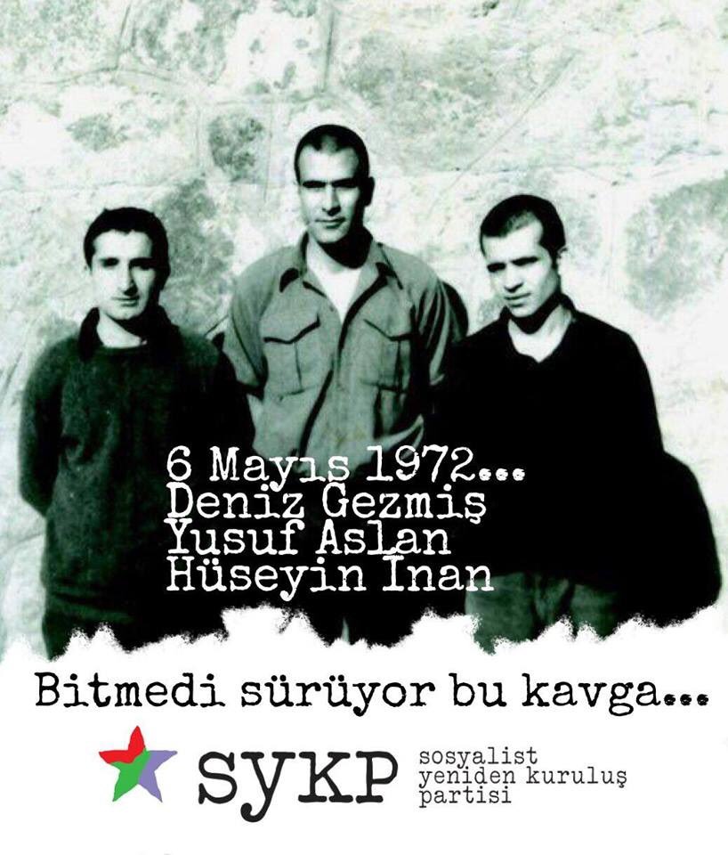 Deniz Gezmiş, Hüseyin İnan ve Yusuf Aslan Türkiye halklarının kurtuluşu uğruna devrimci mücadeleye atıldıkları için burjuvazi tarafından 51 yıl önce idam edilerek katledildiler.
Ama onların idealleri ve devrimci pratikleri, yaşamı savunmak için ölümü göze almadaki gözüpek ve