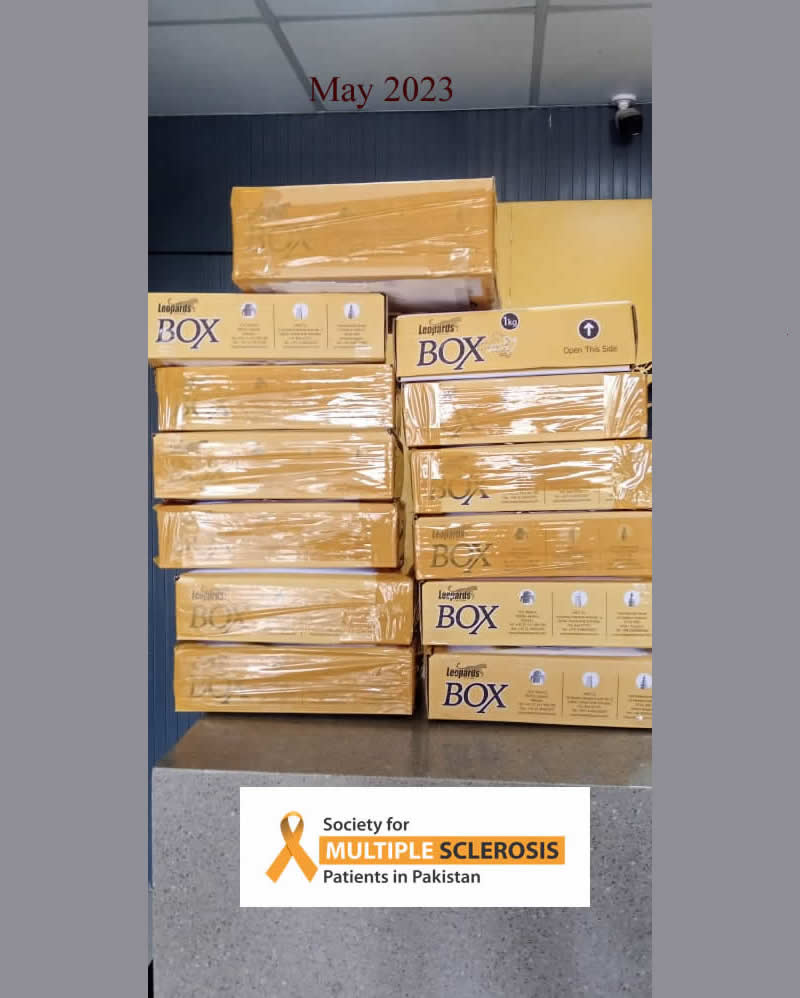 SMSPPakistan's tweet image. Monthly #medicines for May 2023 dispatched to 13 #MS patients in different cities of Pakistan including Bahawalpur, Sheikhupura, Jamshoro, Shahdara, Lahore, Jhang, Rawalpindi, Gujranwala, Okara, and Nowshro.
#smspp #smsppakistan #donate #donations #zakat #HBL #bankaccount