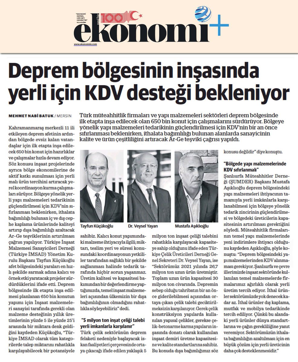 sumder6363's tweet photo. Şanlıurfa müteahhitler Derneği başkan @ASIKLIMUSTAFA Ekonomi Gazetesi muhabiri Mehme nabi Batuk la yaptığı söyleşide mütahhitlerin sorularını  bu ayki ekonomi gazetesinde @sumder6363 https://t.co/WBC2BnG61e