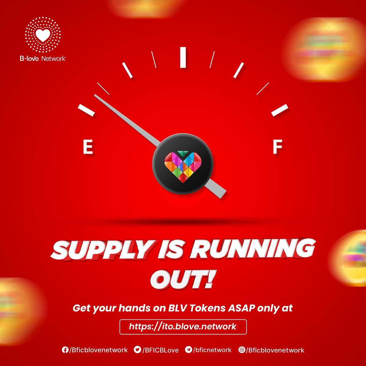BLove_Coin's tweet photo. Attention!! 🚨
BLV ITO Supply is running out!!
We repeat, Supply is Running out!
Get your hands on #BLVTokens ASAP
Before it’s too late!
BLV tokens are on sale on https://t.co/GHSXdacm2H
Last chance to buy BLV tokens at $0.03
Price after #ITO will be $0.05 https://t.co/bX2nsJxjsi