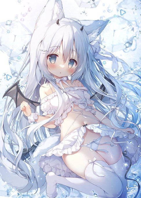 #GWはフォロワーさんが増えるらしい
最近暑くなってきたので涼しげな絵を🧊 