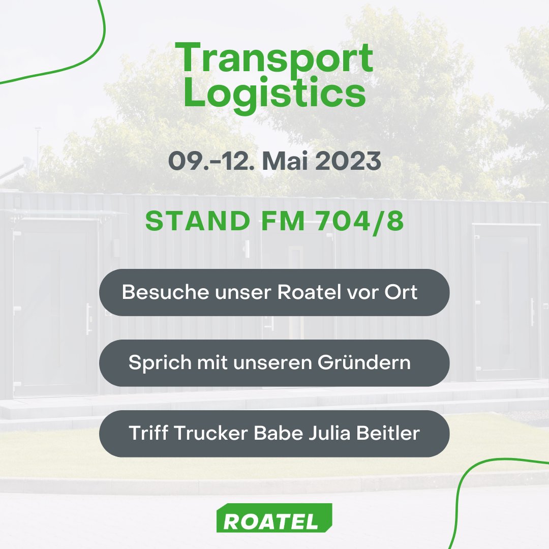 roatelgmbh's tweet photo. Besuche uns vom 09. bis zum 12. Mai auf der Transport Logistics!
#roatel #transportlogistics https://t.co/FTu6YWBctK