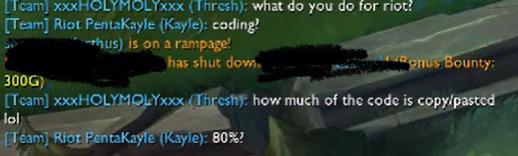 FreeLeagueMemes's tweet photo. My friend got into a match with a riot employee lol https://t.co/NrqGSwFlzn