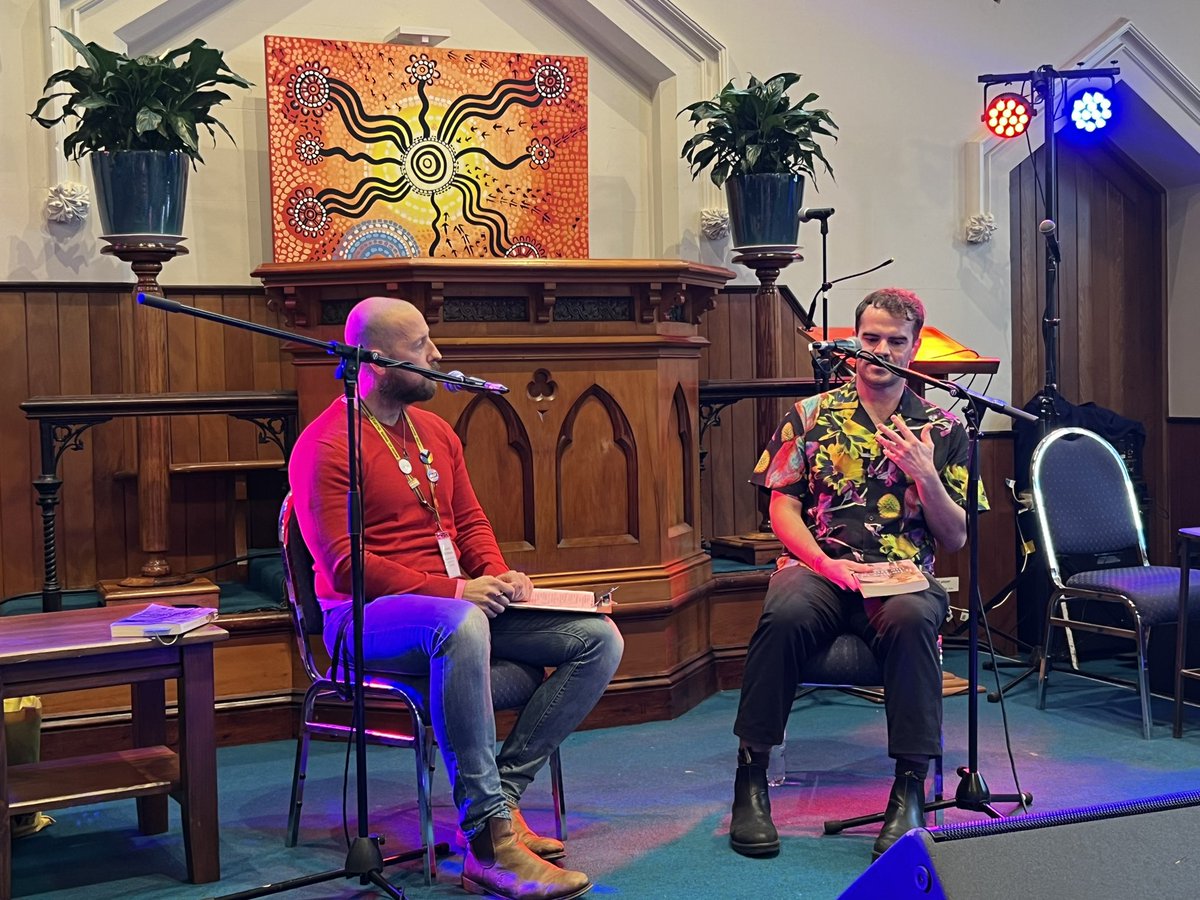 jonodavidbutler's tweet photo. Thank you @dantwitthaus for your sensitive and thoughtful chat for  Queenscliff’s SacredEdge Festival https://t.co/CdGI0ldCFU