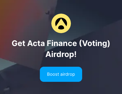 CoinmatomeNews's tweet photo. 【#DAOMaker #Actafinance の #Airdrop 】
無料でコツコツ稼ぐなら
以下TG登録でエアドロ/IDO情報GET＆配信❣️
https://t.co/HsMR997pu4

==
💟 $ACTA  の #エアドロ 💟
#DAOMaker  の #Giveaway に
無料投票で当たればアツい🔥

5/12以降ido可能性🎉

https://t.co/WL48a10Tm2
上記から登録✍️ https://t.co/RtQ1Eb023A