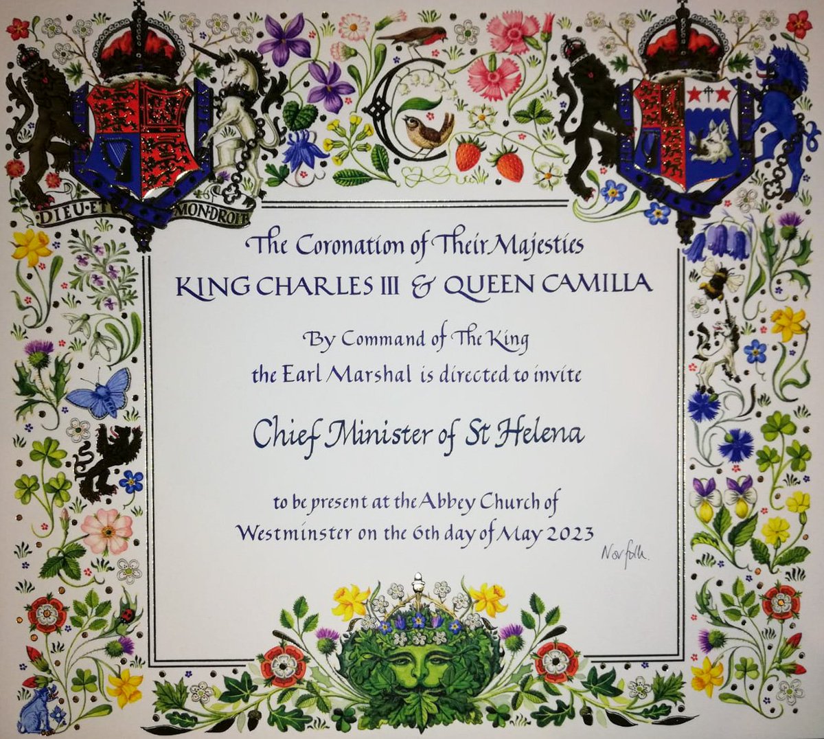 Chief Minister of St Helena tweet media