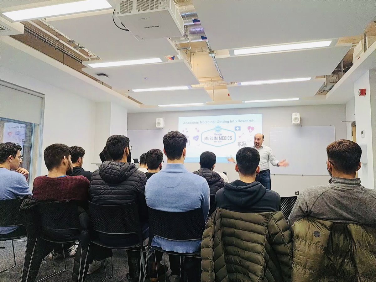 DrAlhadjAli's tweet photo. Getting into the Clinical Research world was the topic of my talk to medical students from @cardiffuni. Academic Medicine is still attracting our future doctors and they should get enough attention and support. Thank you @CardiffUniISoc and Cardiff Muslim Medics for the invite. https://t.co/KDbeZ3RroZ