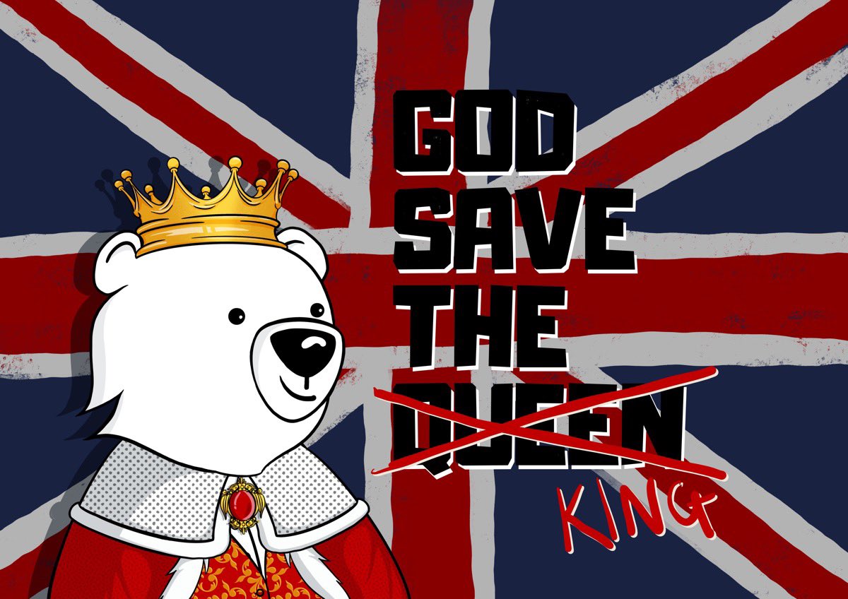 PennyCrayonNFTs's tweet photo. It’s a momentous occasion here in the UK! Britain is crowning 👑 a new king🤴many are pledging allegiance to the King Charles. 

Happy New King Day! https://t.co/YdVQHPcHZU