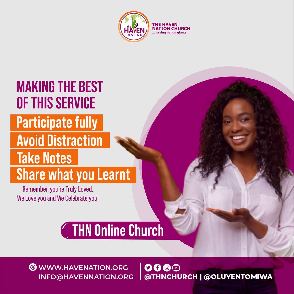 OluyenTomiwa's tweet photo. Join Us At The Giants Special Sunday Service with Pastor Tomiwa Oluyen at 9 a.m (GMT) #THNsundays #GiantsDelight #GiantsTheatre 

Venue: Giants Theatre 

Stream the service 
Live On YouTube

https://t.co/U8vqUI5Omd

We Love You And We Celebrate You https://t.co/FKPkziOuvD