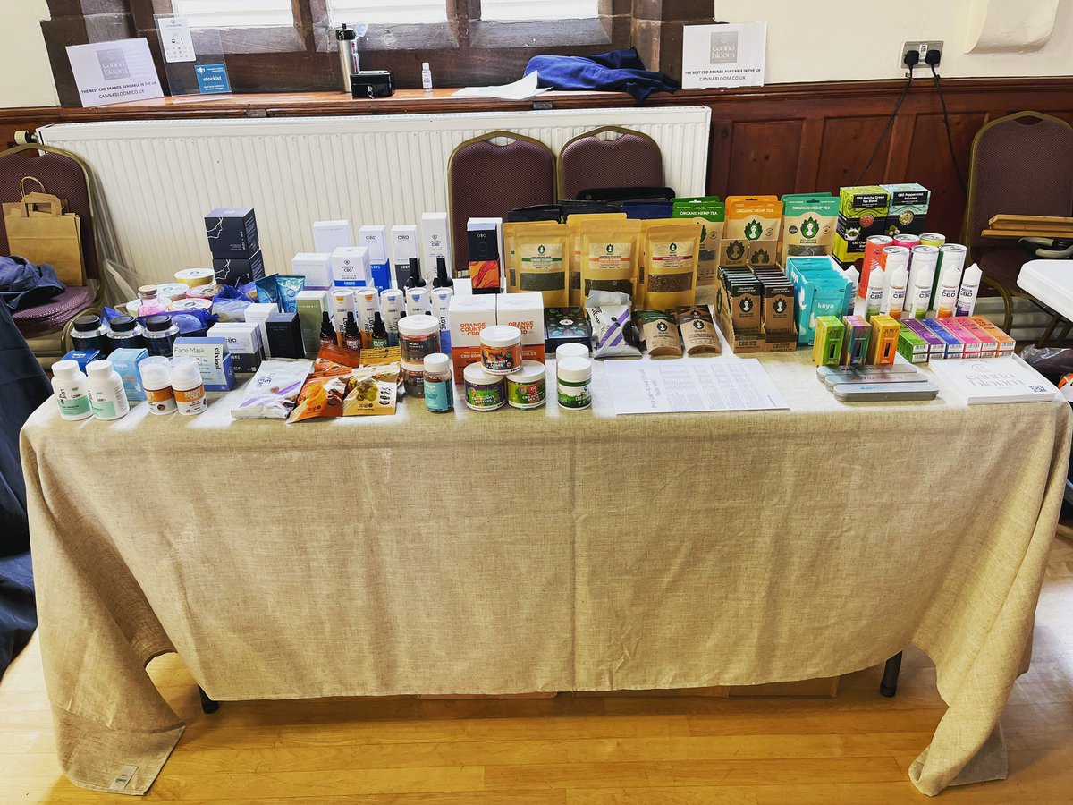 cannabloomuk's tweet photo. We’re at the Cheshire Vegan Fair today in Sandbach showing all of our (Vegan) products. If you’re in the area pop down, say Hi, and check out what we have on offer. #vegan #cheshire #cbd #cannabloom #show #fair https://t.co/iCfC3uMEta