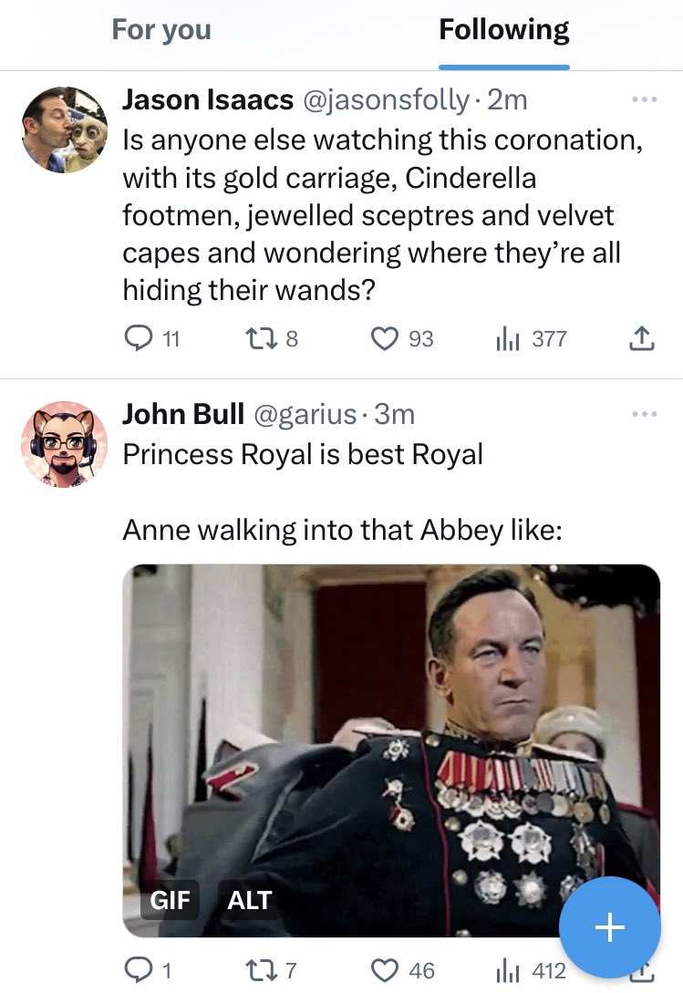 ChloePrevett's tweet photo. @garius @jasonsfolly my Twitter feed currently! 😂 https://t.co/BT1EI74cQh