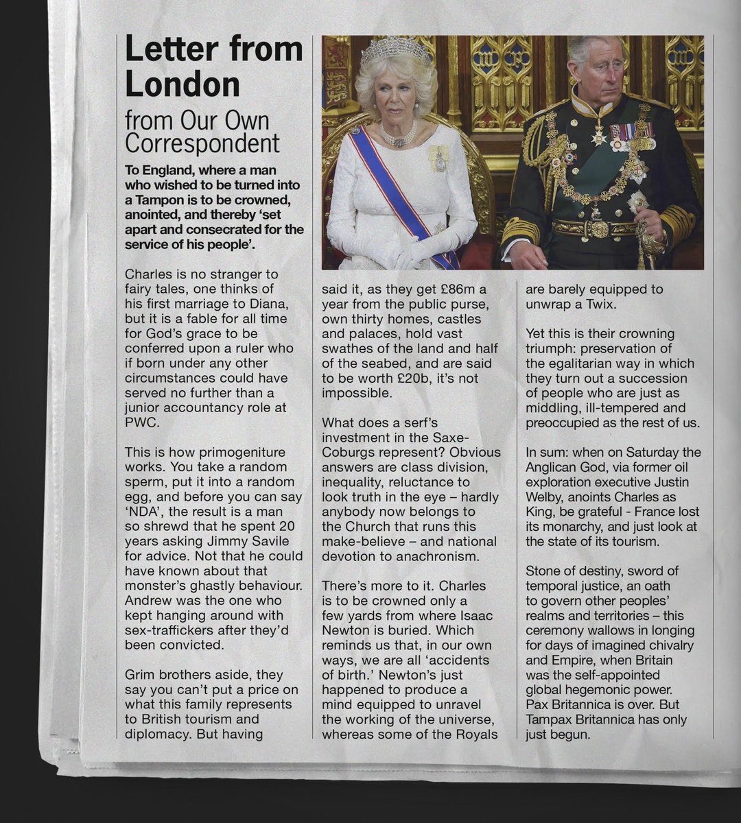 The Papua New Guinea Courier's London correspondent reports from the Coronation.