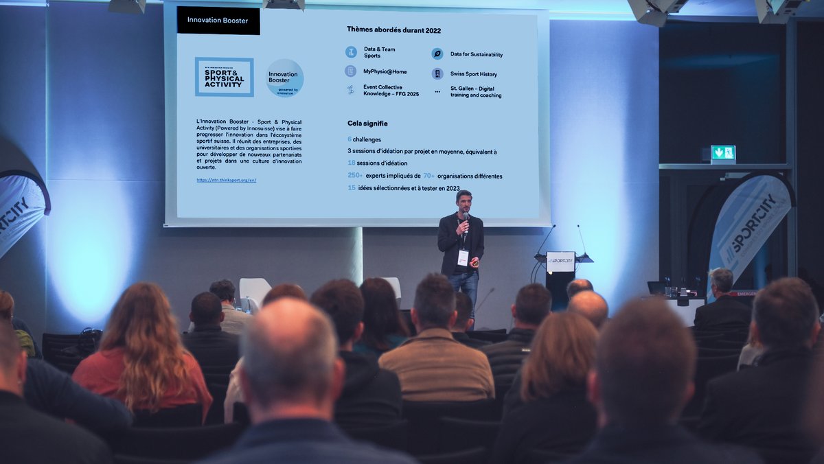 Booster_Sport's tweet photo. Merci @SportCity_ch, Congrès du sport suisse pour l'invitation et de nous avoir permis de parler d'innovation dans le sport à travers notre Innovation Booster, ainsi que les activités de @ThinkSportCH, l'@EPFL  et de tout l'écosystème.

#swissinnovationbooster @Innosuisse https://t.co/hQMkTTMac7