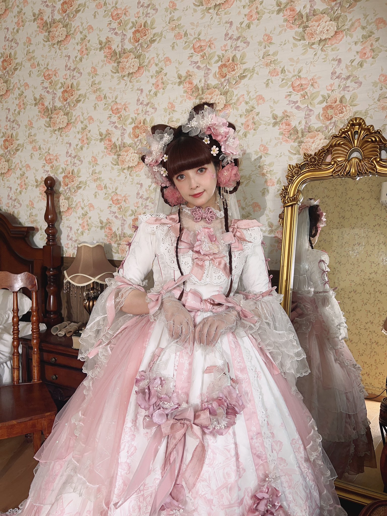 最終値下 新品 青木美沙子【LL】mpetit パイピング ワンピース
