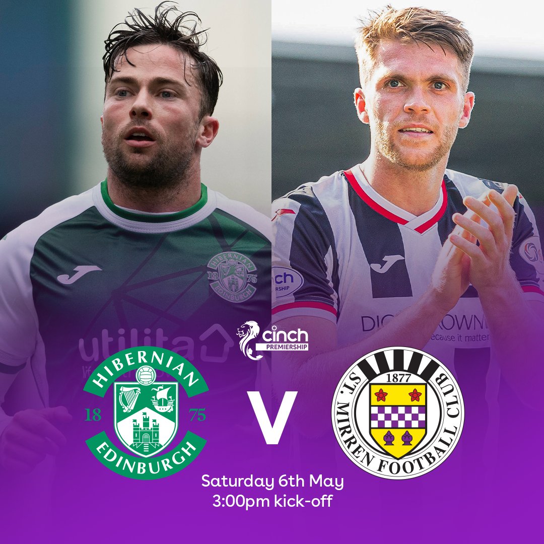 spfl's tweet photo. Level on points heading into this Easter Road clash - who do you think will finish 5th?

#cinchPrem | 🥬 #HIBSTM 🏁 https://t.co/5ZGFjbvejf
