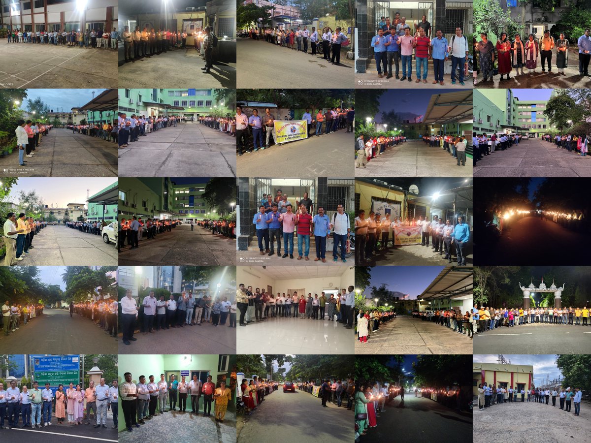 OPTRA_OPTCL's tweet photo. After wearing black badge for 5 days , the Odisha power engineers and officers continue to stage their protest through lighting candles in front of  all power sector offices of the state #Candle_Light_Protest #Power_Sector_Protest  #Odisha https://t.co/ujwvTSFQdC