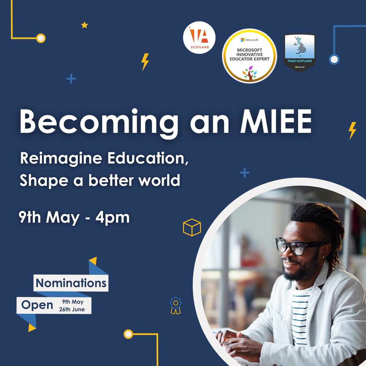 TAScotland's tweet photo. ⭐ Becoming an MIEE ⭐
Join Niall and Malcolm as they dive into applying to become an MIEE, and discuss the updates for this year 🤩
⬇️⬇️⬇️
https://t.co/yU7OzBmcK6 https://t.co/lAxJwTFyel
