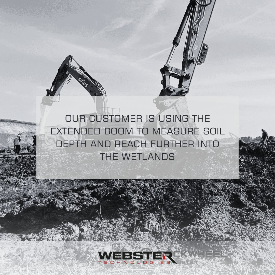 Our G40 Rockwheel operates with bespoke soil stabilisation drums and flat spade picks. Our customer uses the extended boom to measure soil depth and reach further into the wetlands. The Rockwheel is being used to mix in the backfill and stabilise the soil for the housing project