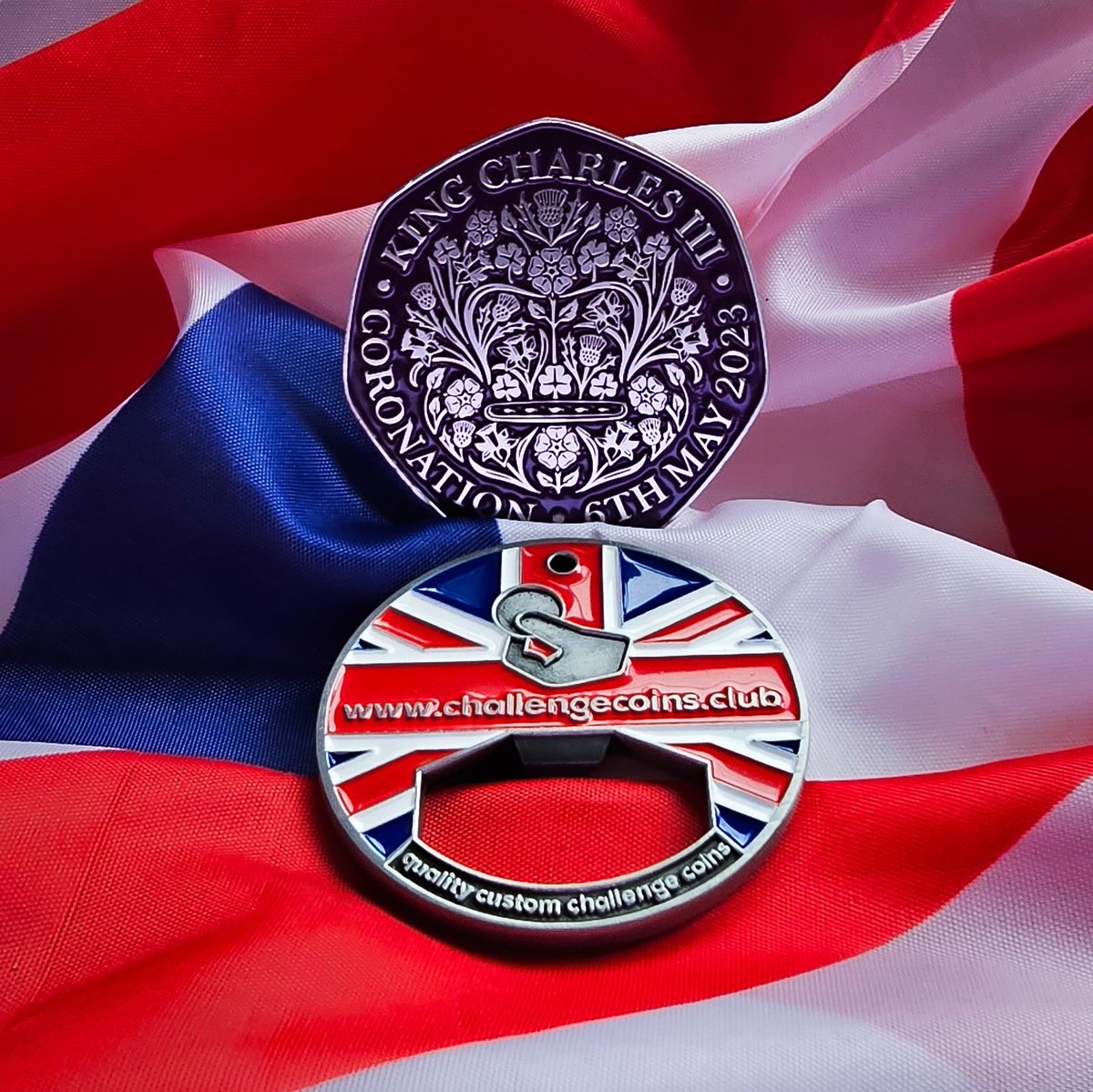InfoCoinsClub's tweet photo. God save the King 👑 🇬🇧
Enjoy the Coronation weekend &amp; those working stay safe 💂‍♂️👍👮‍♂️

Excited news about the medal... Have staff that don't quality for medal?  how about letting us create you a personalised challenge coin? 🎖👍🪙 #challengecoins #medal #coronation https://t.co/nyLa2ZdgjZ